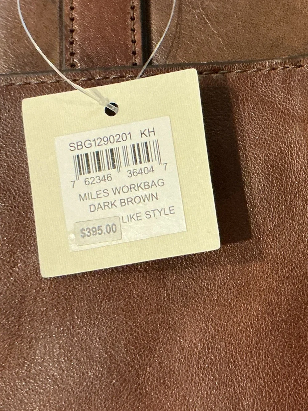 Fossil Miles Unisex Brown Leather Workbag Briefcase NEW
